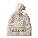 Bonnet pompon paillettes "raclette club"