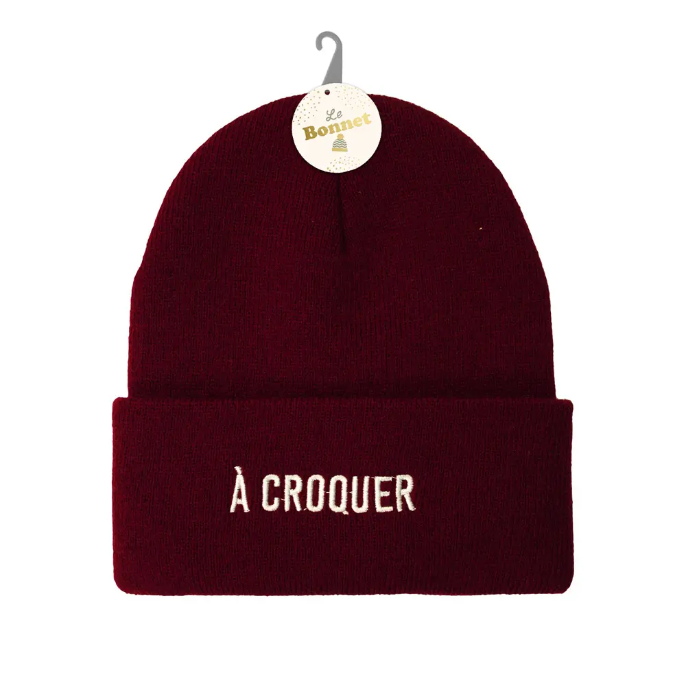 Bonnet brode "a croquer"