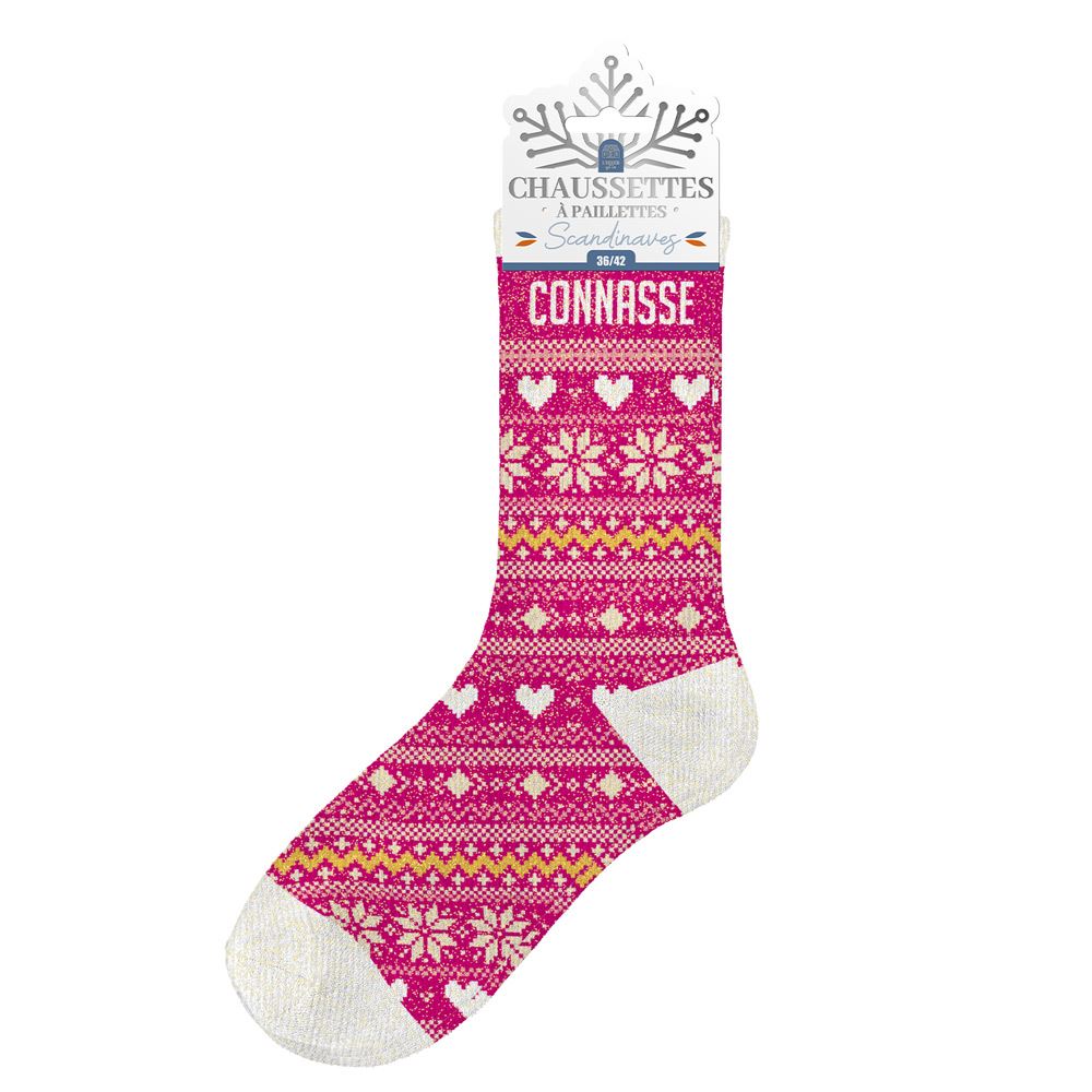 Chaussettes Scandinaves Femme Paillettes Connasse