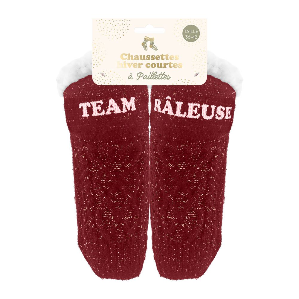 Chaussettes Hiver Courtes Paillettes Team Raleuse