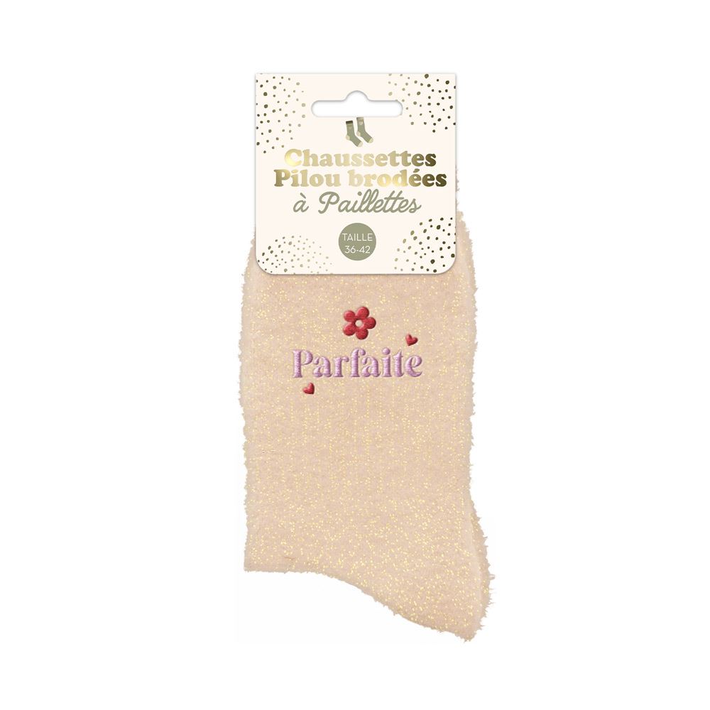 Chaussettes Pilou Brodees A Paillettes Parfaite