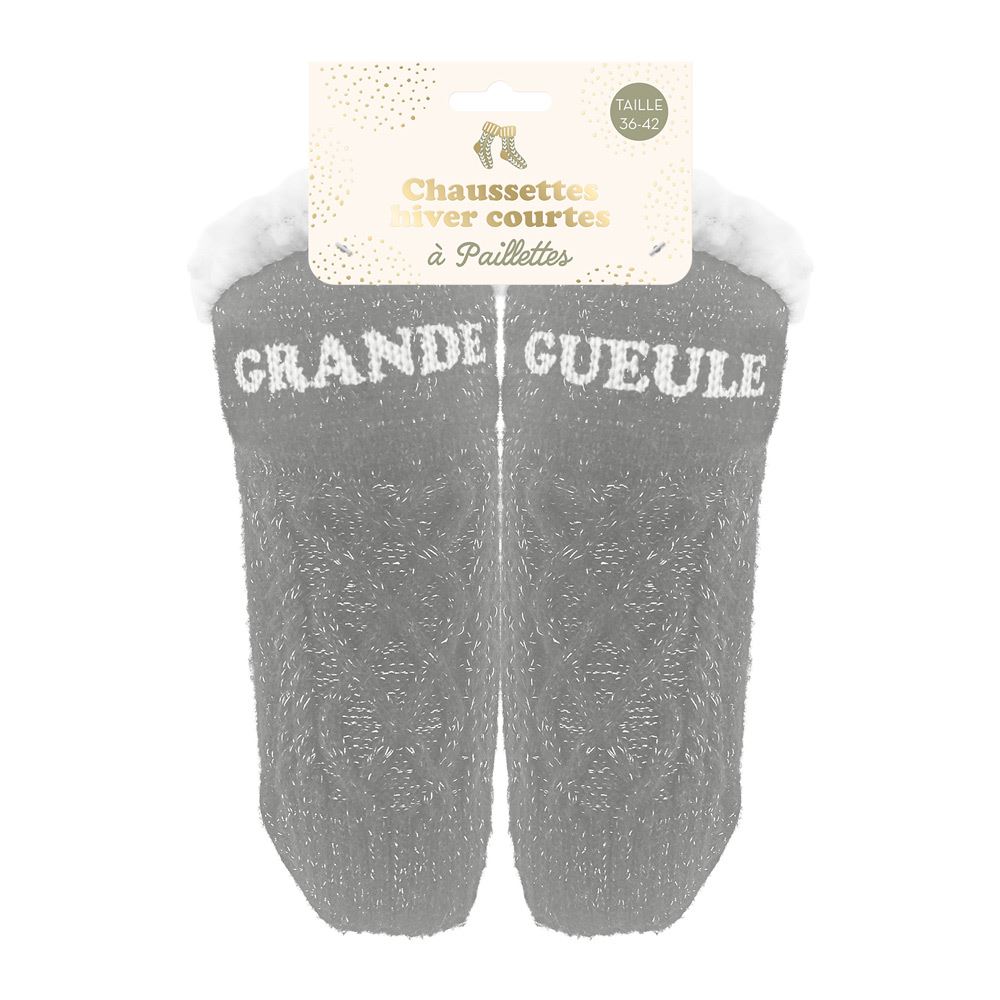 Chaussettes Hiver Courtes Paillettes Grande Gueule