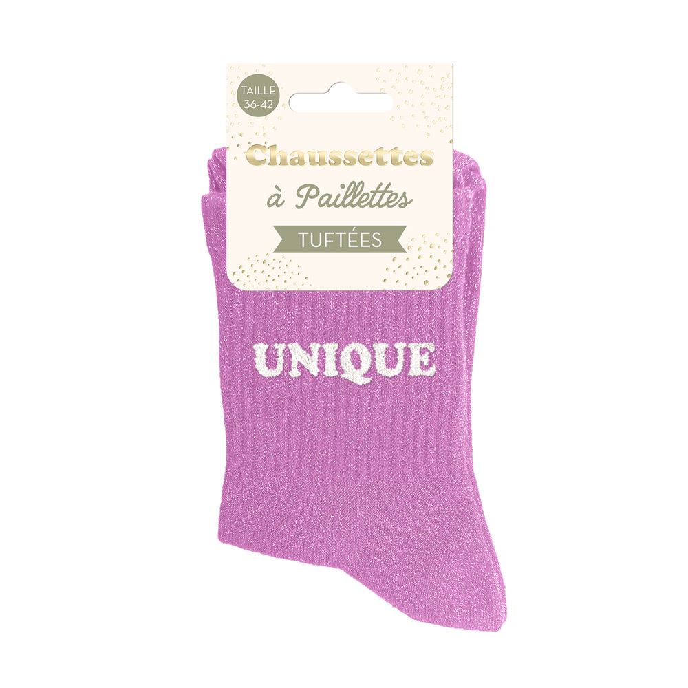 [STC-CD10848V32] Chaussettes Paillettes Tuftees Unique