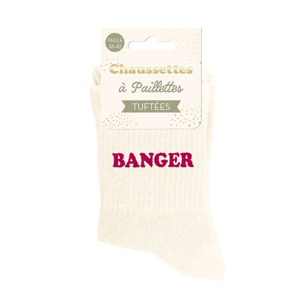 [STC-CD10848V47] Chaussettes Paillettes Tuftees Banger