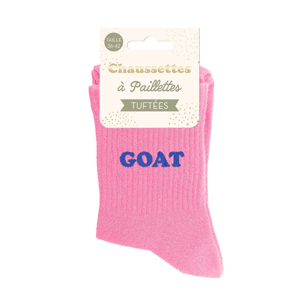 [STC-CD10848V37] Chaussettes Paillettes Tuftees Goat
