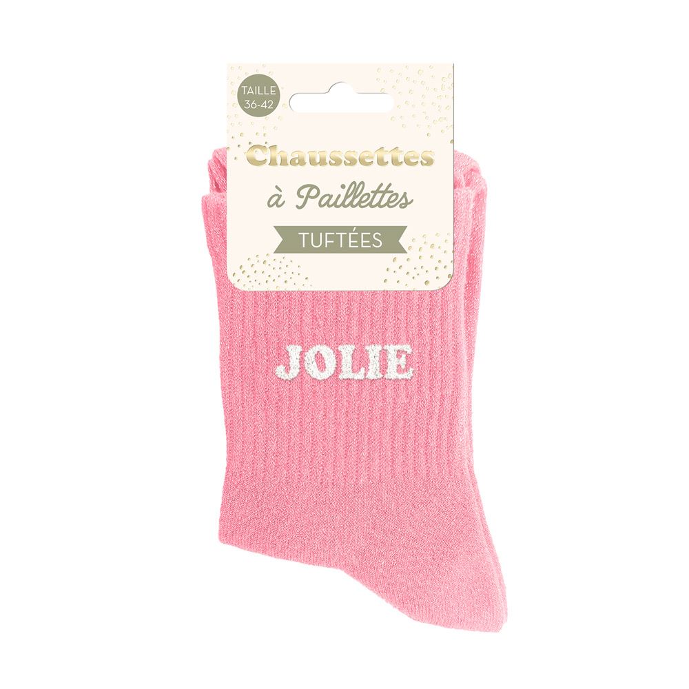 [STC-CD10848V17] Chaussettes Paillettes Tuftees Jolie