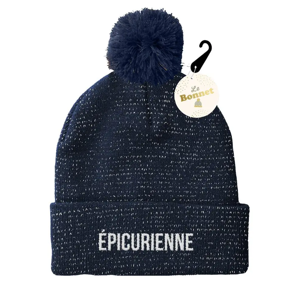 [STC-CD9359V08] Bonnet pompon paillettes epicurienne