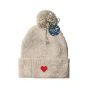 Bonnet brode pompon picto coeur
