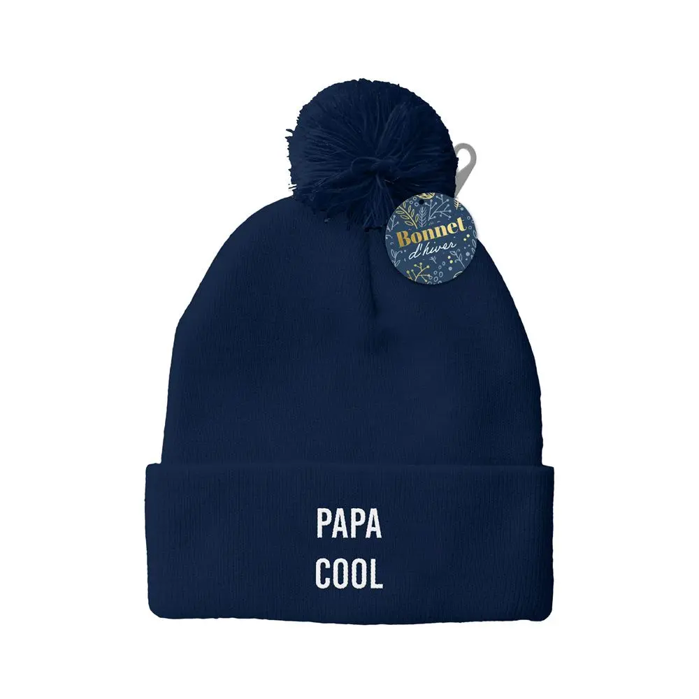 [STC-CD9389V05] Bonnet brode pompon papa cool