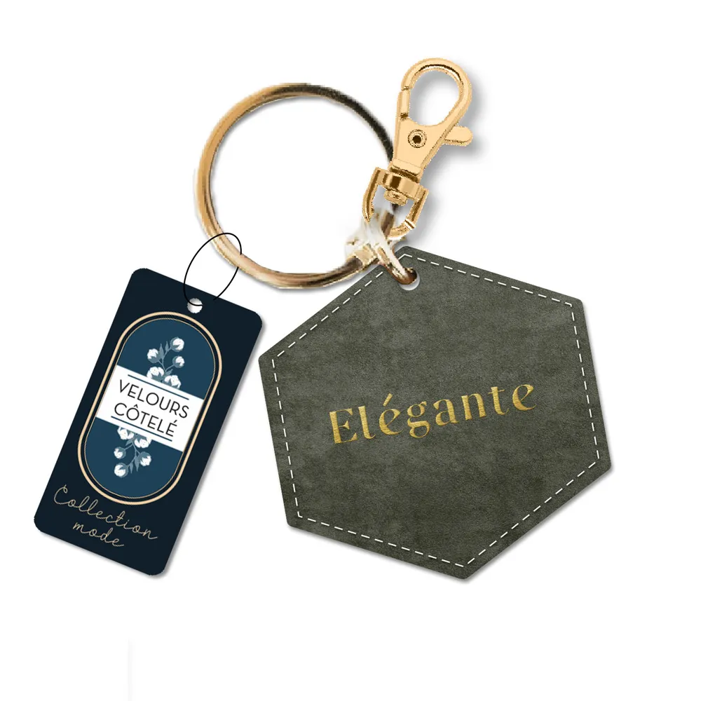 [STC-CD7312V01] PORTE CLE VELOURS ELEGANTE
