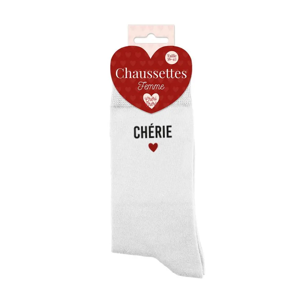 [STC-CD8712] CHAUSSETTES FEMME  SAINT VALENTIN 36-42