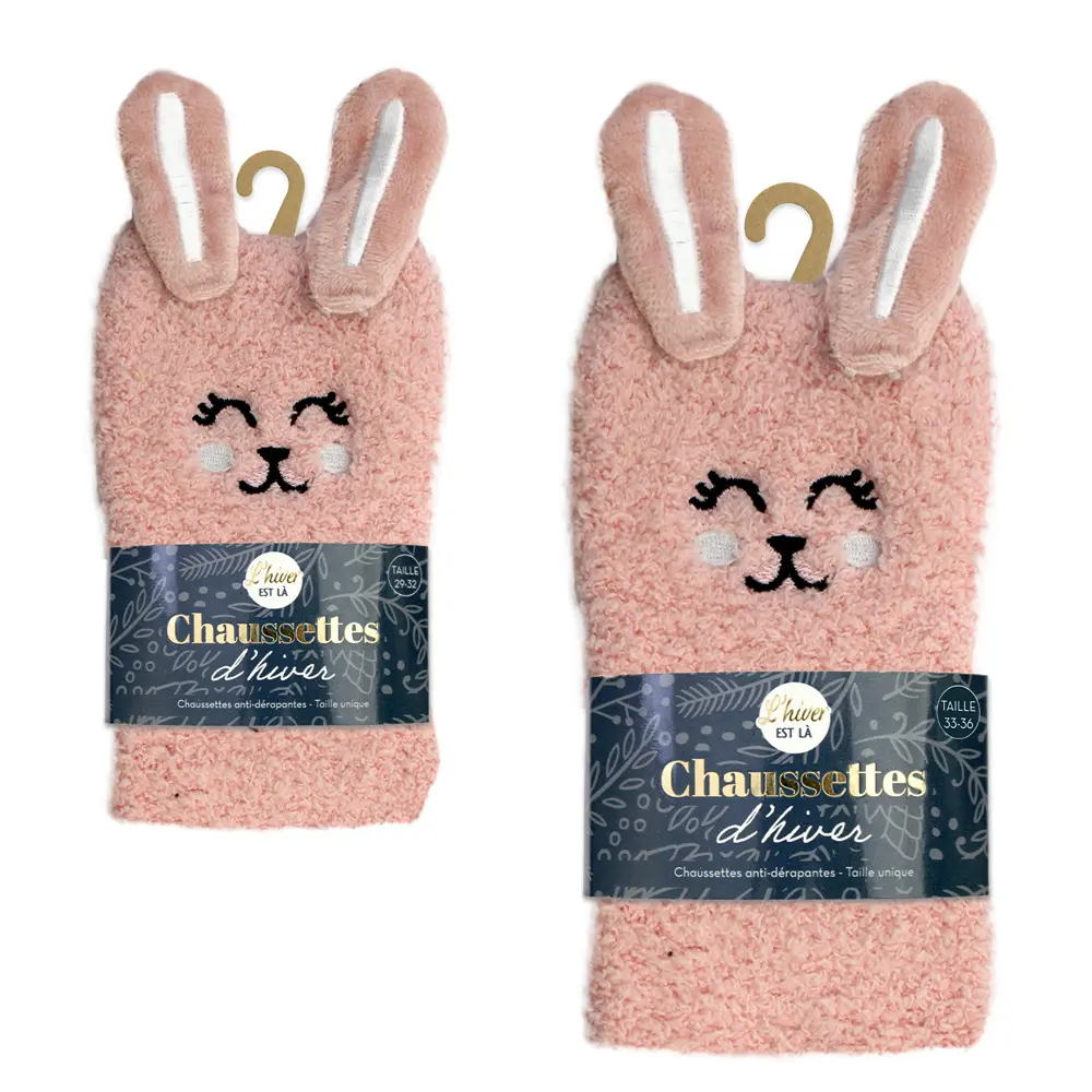 [STC-CD7900V06] CHAUSSETTES MOUMOUTE ENFANTS LAPIN 2TAILLES