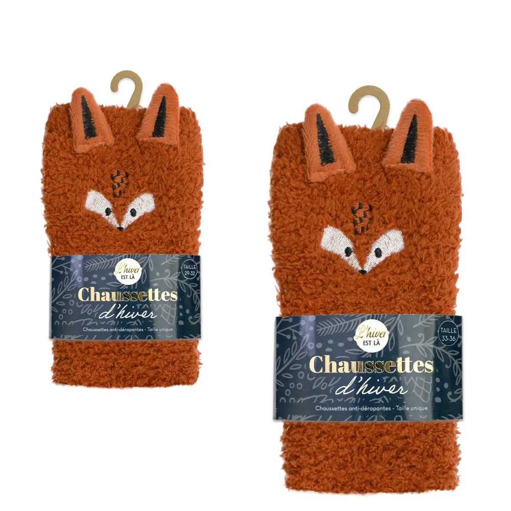 [STC-CD7900V07] CHAUSSETTES MOUMOUTE ENFANTS RENARD 2TAILLES