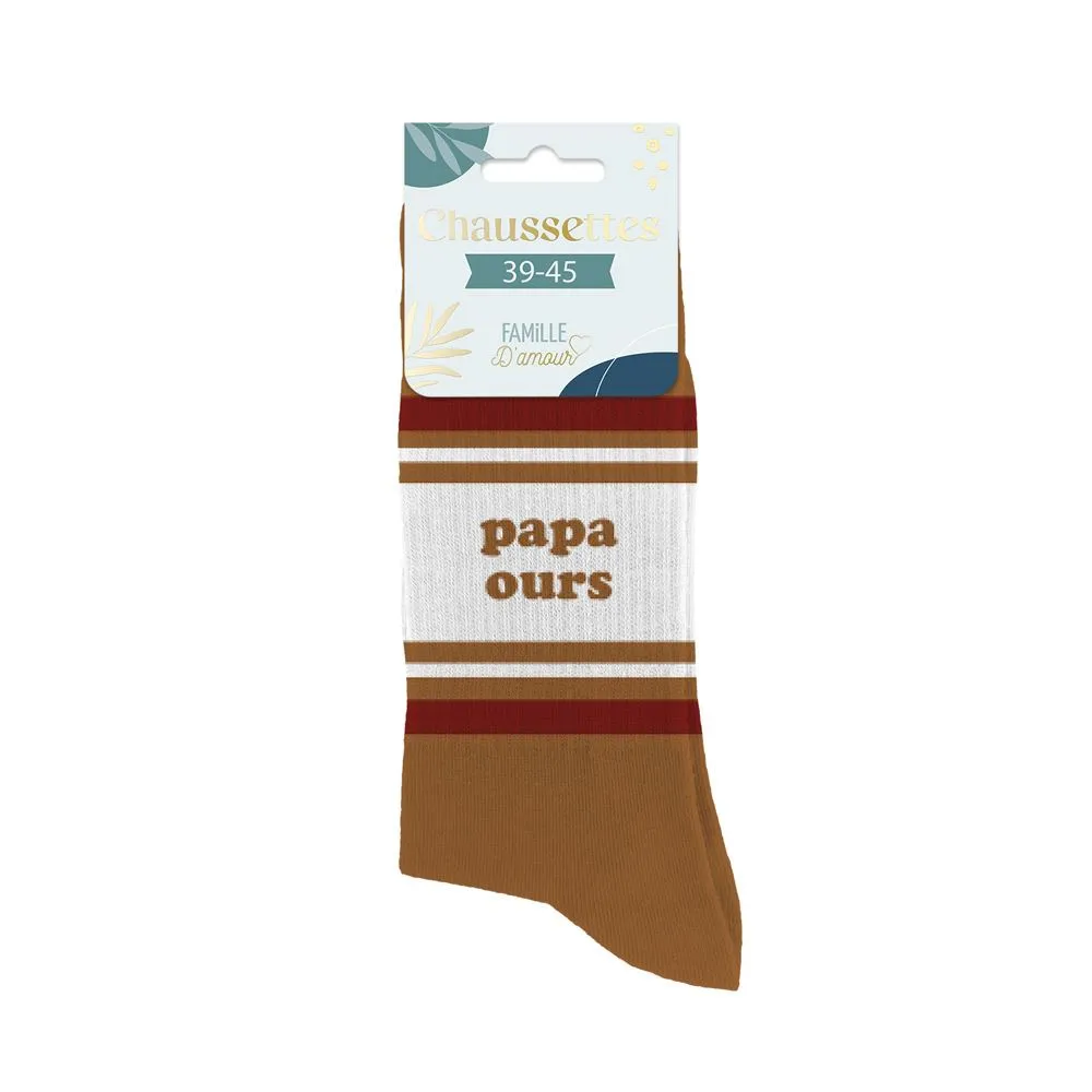 [STC-CD5297_41] CHAUSSETTES PAPA OURS