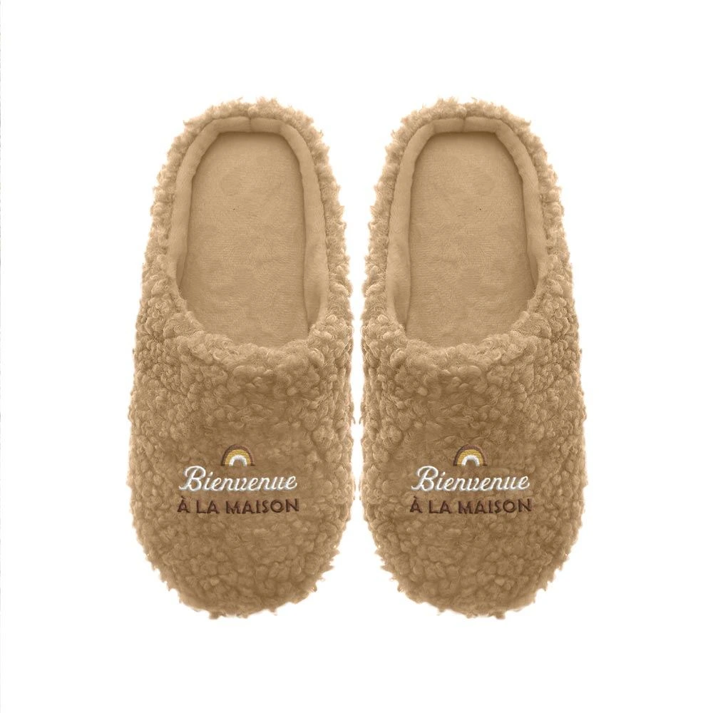 [STC-CD8658V01] PANTOUFLES "BIENVENUE A LA MAISON" 36-38