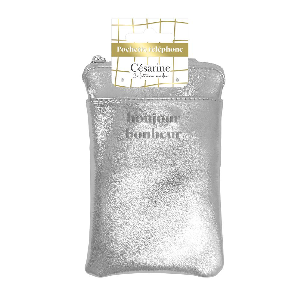 POCHETTE TELEPHONE METAL ARGENT