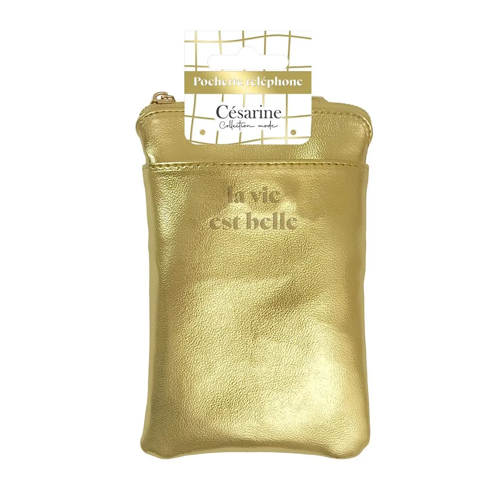 POCHETTE TELEPHONE METAL OR