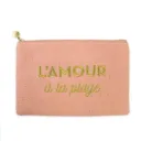 POCHETTE BRODEE AMOUR...PLAGE
