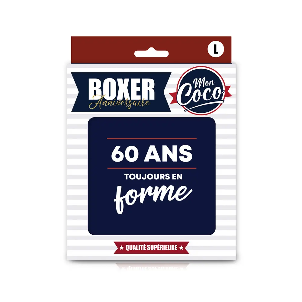 [STC-CD6649VL] BOXER "60ANS TOUJOURS EN FORME" L