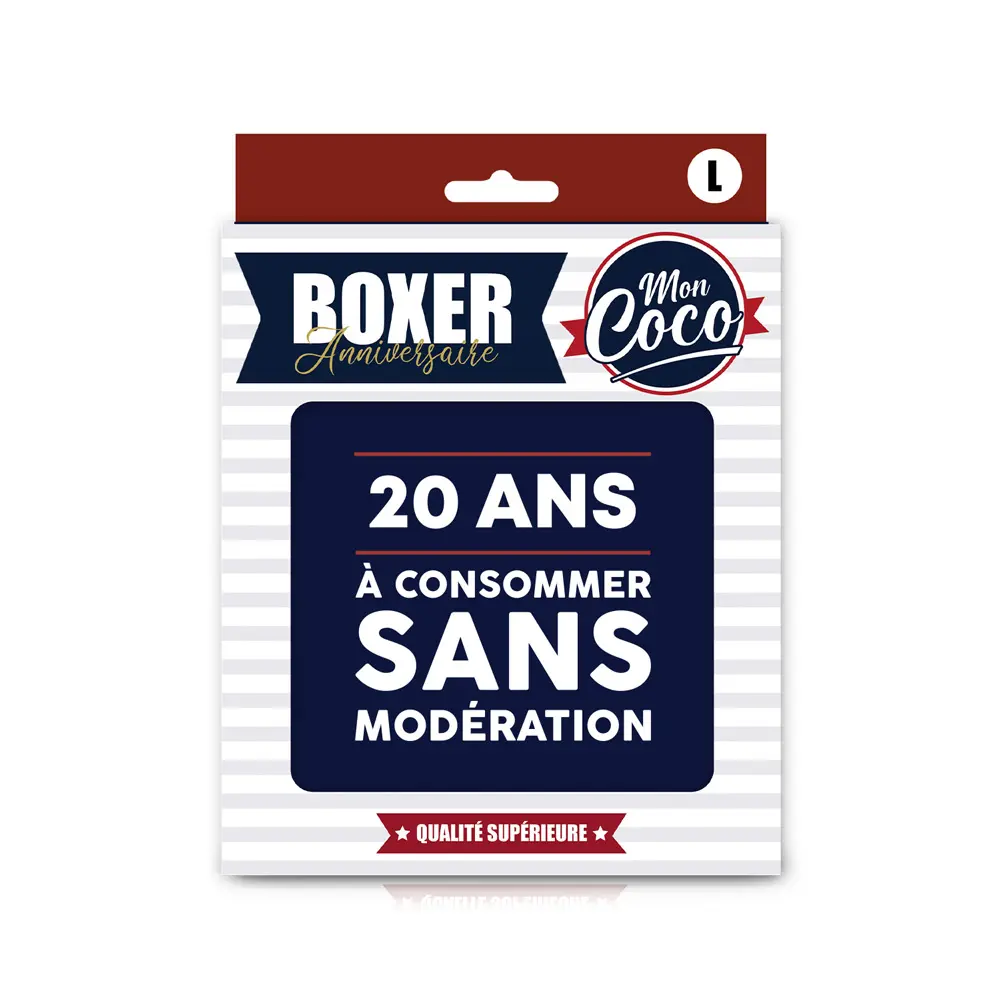 BOXER "20ANS A CONSOMMER SANS MODERATION" L