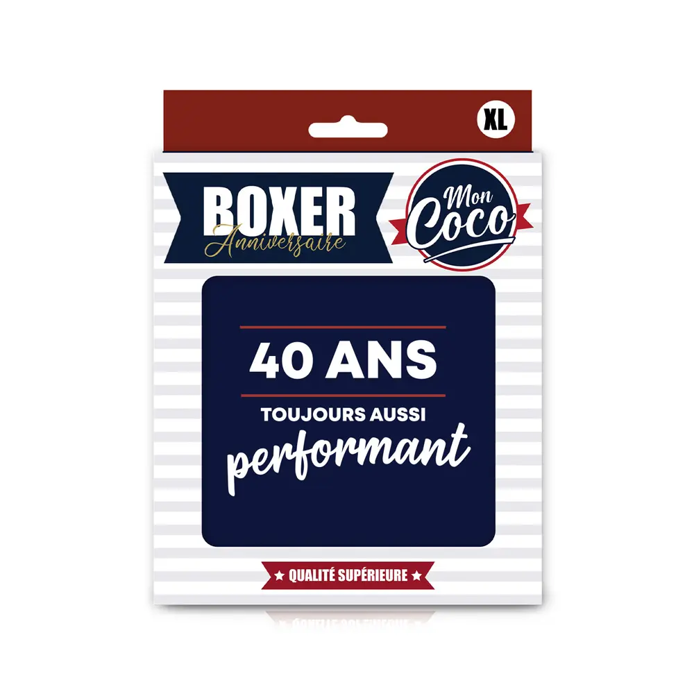 [STC-CD6647VXL] BOXER "40ANS TOUJOURS AUSSI PERFORMANT" XL