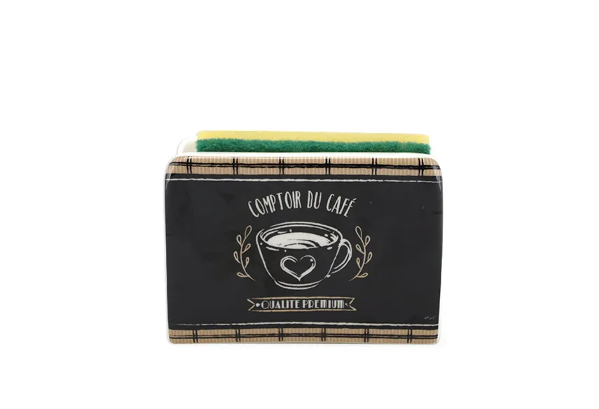 [FAYE012619] Porte Eponge 'Comptoir' 12.4 X 4.7 X 8.7 Cm