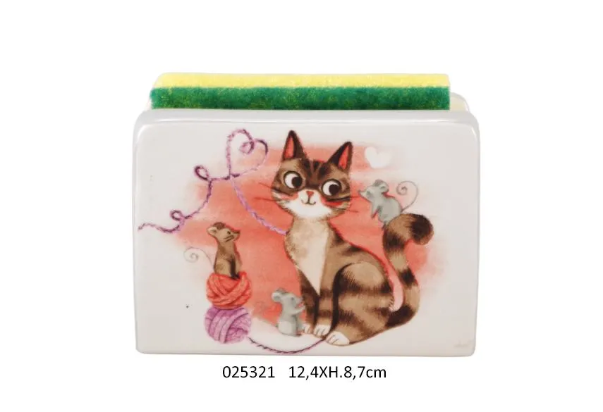 Porte Eponge + Eponge 'Tricoti'