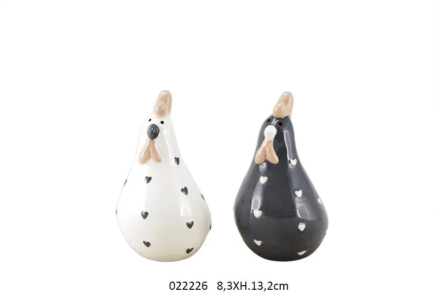 [FAYE-022226] Poule Deco Coeur 'Shabby' Gm