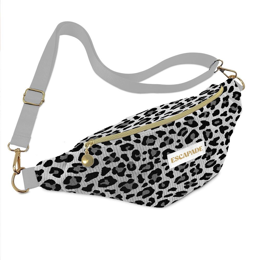 [STC-CD10236V04] Sac Banane Velours Cotele Motifs Escapade