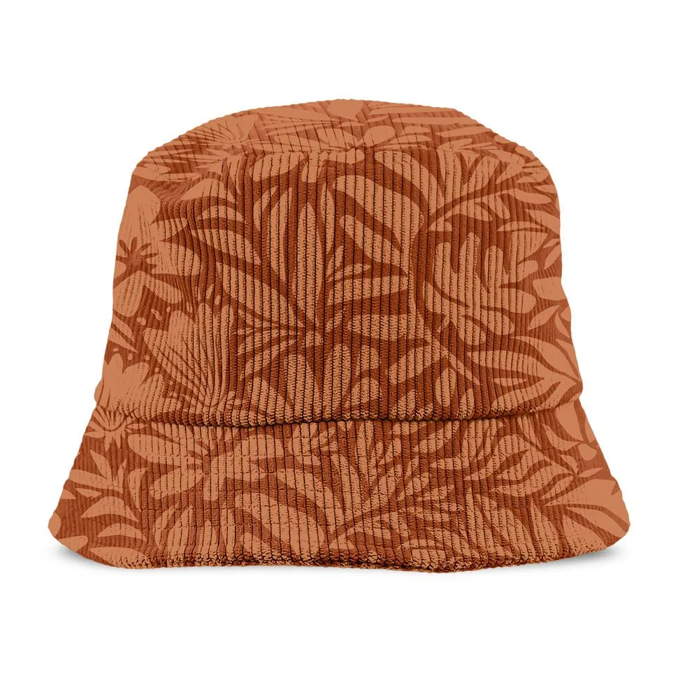 [STC-CD10238V04] Bob Velours Cotele Motifs Terracotta Feuilles