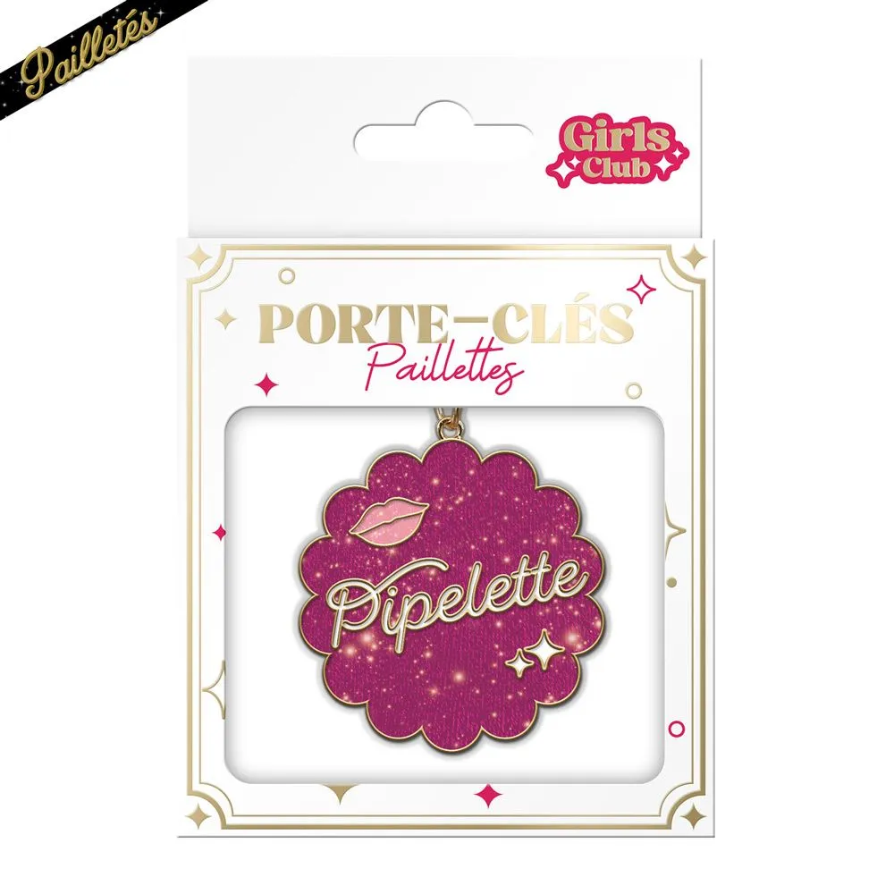 [STC-CD10317V03] Porte Cles Paillettes Pipelette