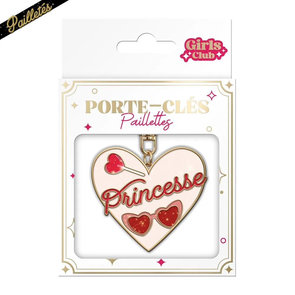 [STC-CD10317V07] Porte Cles Paillettes Princesse