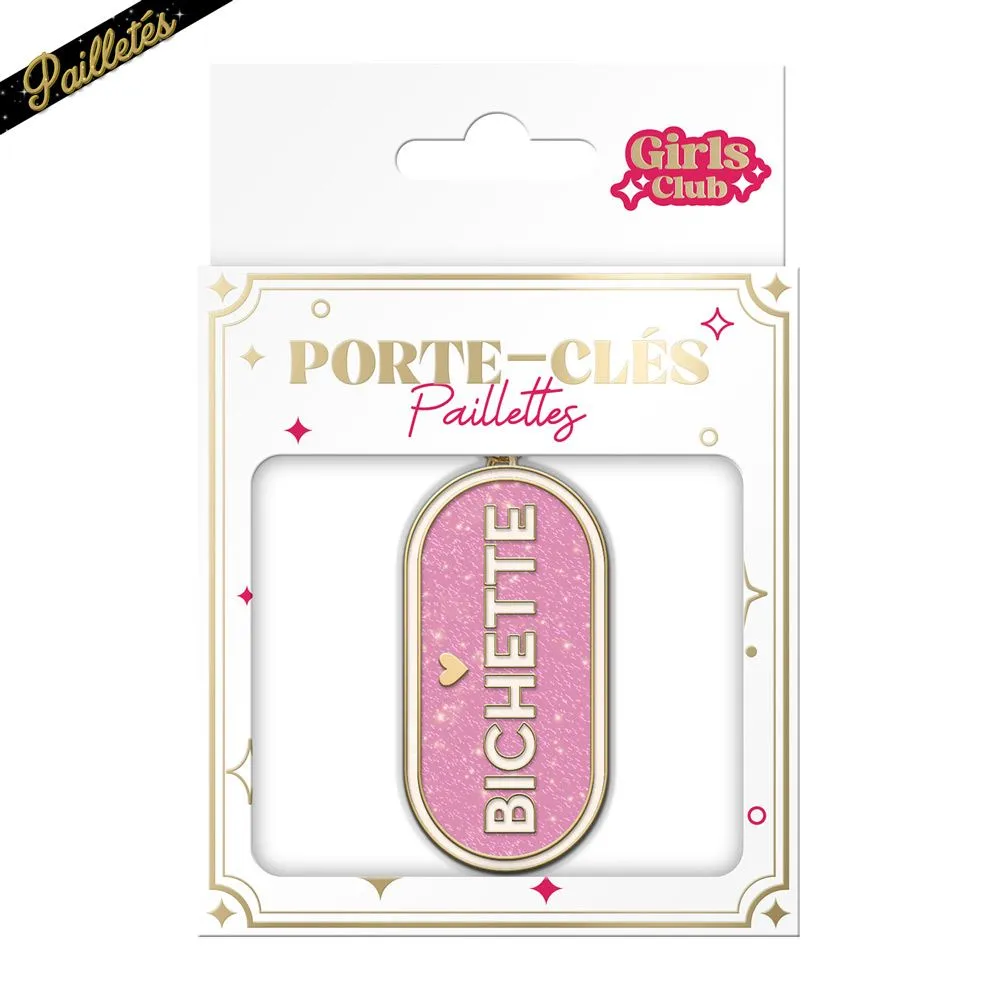 [STC-CD10317V16] Porte Cles Paillettes Bichette