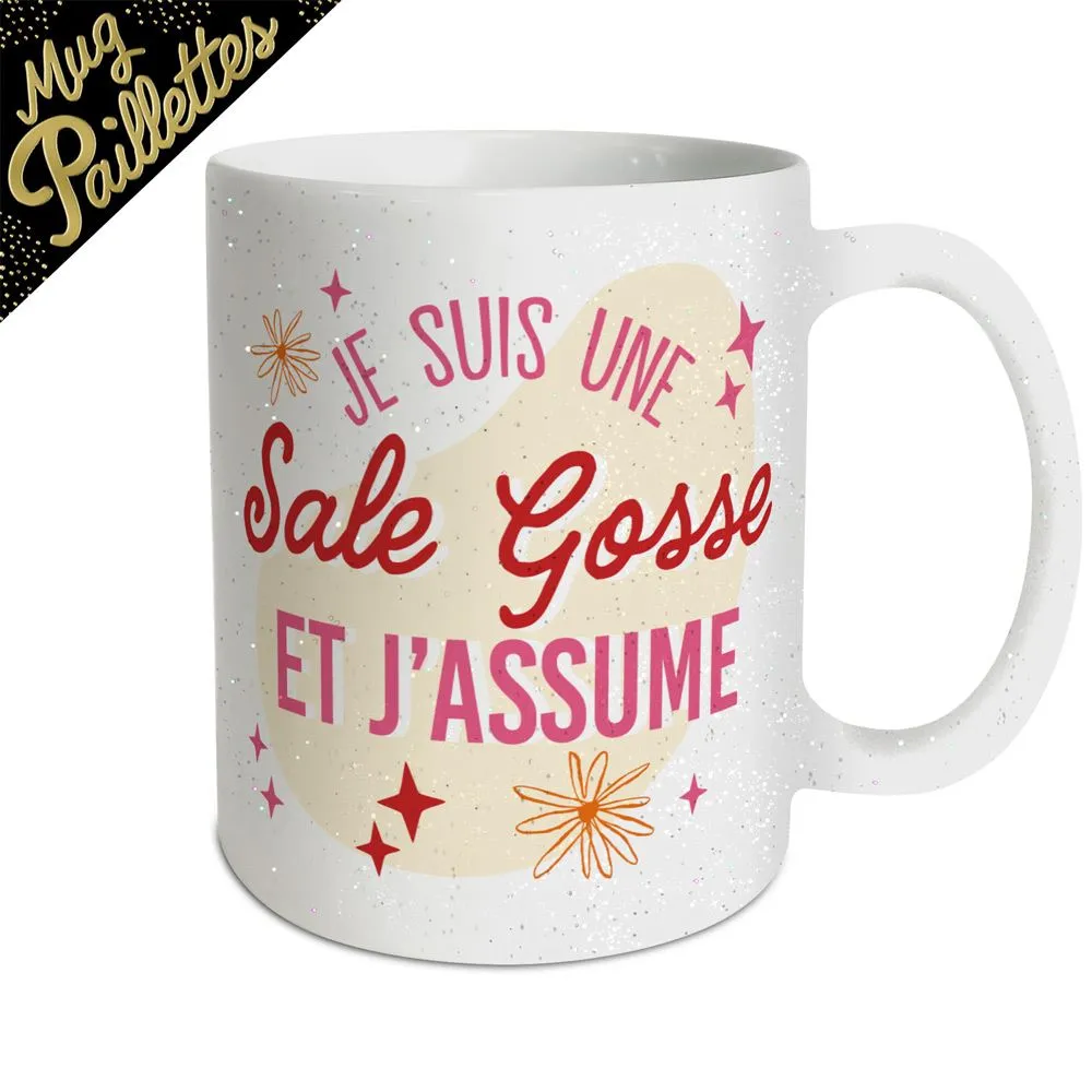 [STC-CD10334B] Mug A Paillettes Sale Gosse