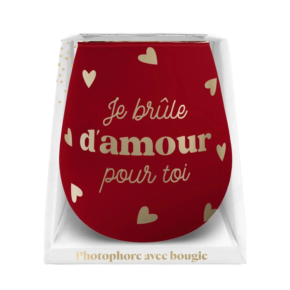 Photophore Je Brule D'Amour Pour Toi