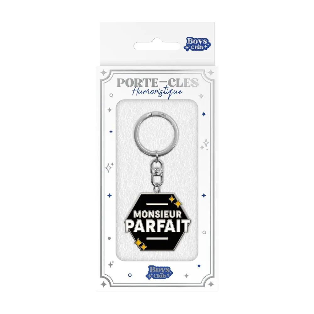 [STC-CD10358V03] Porte Cles Metal Humo Monsieur Parfait