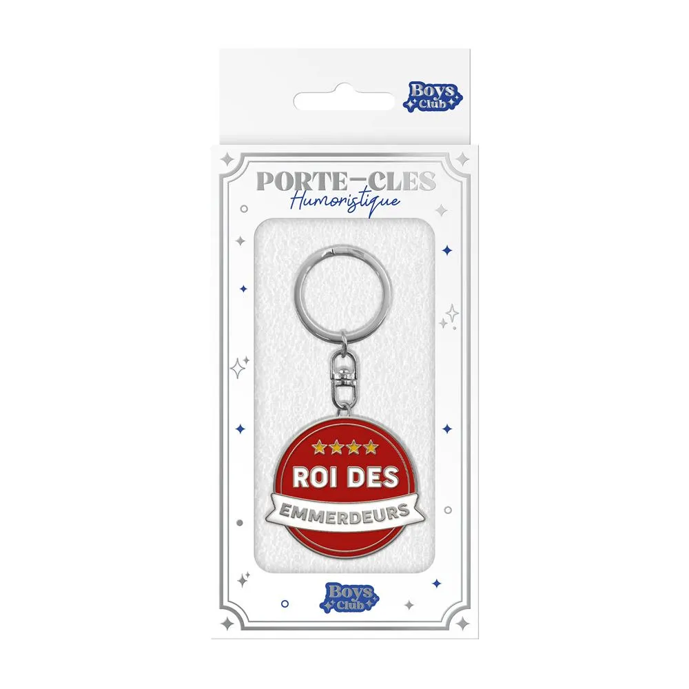 [STC-CD10358V05] Porte Cles Metal Humo Roi Des Emmerdeurs