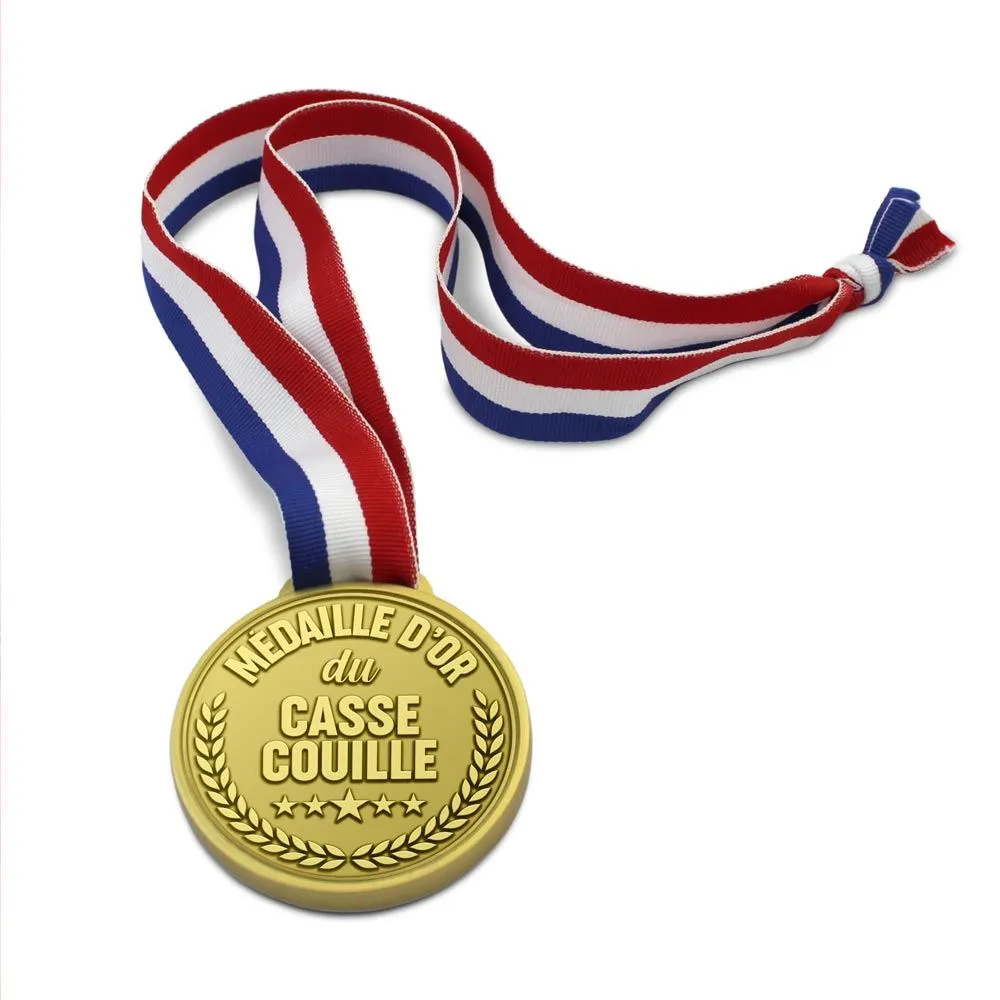 [STC-CD10394V01] Medaille D Or Humoristique Casse-Couille