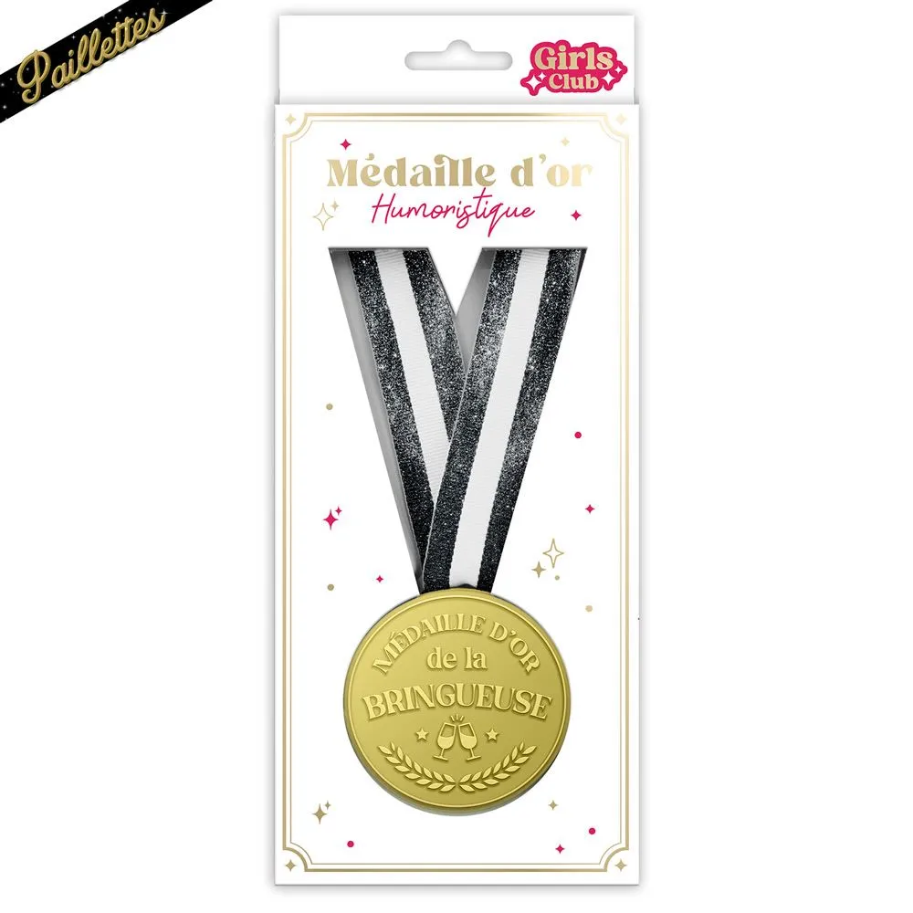 [STC-CD10442V04] Medaille D Or Humoristique Bringueuse