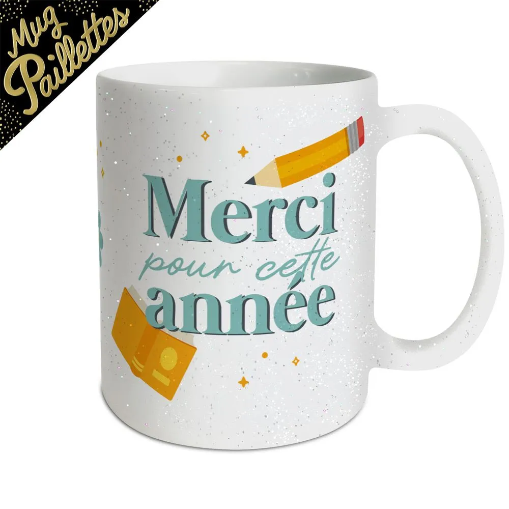 [STC-CD10516V03] Mug Paillettes Merci Pour Cette Annee