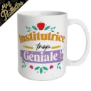 Mug Paillettes Institutrice Geniale