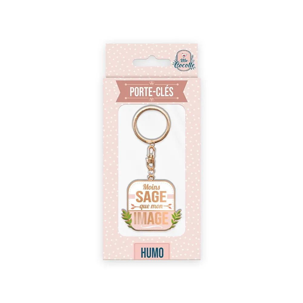 [STC-CD6059V01] Porte Cle Cocotte "Moins Sage"