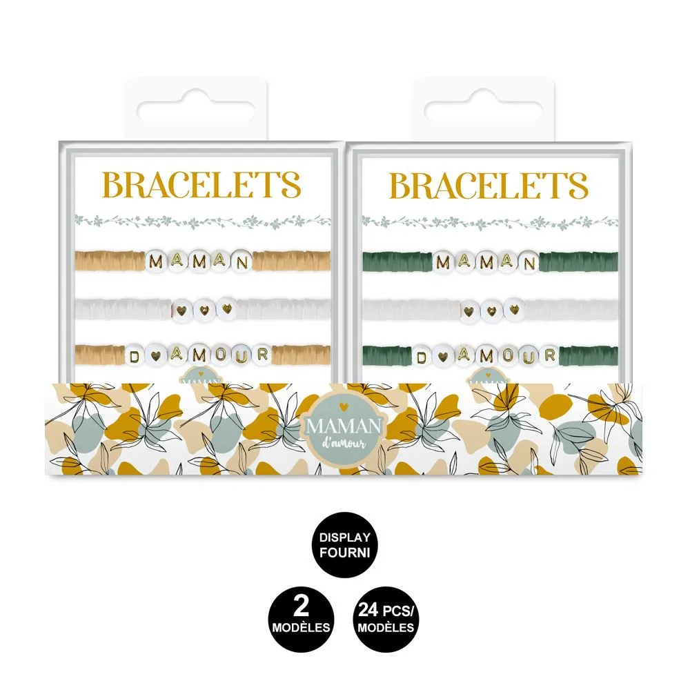 [STC-CD7593] Bracelet "Maman D Amour" 2Mod