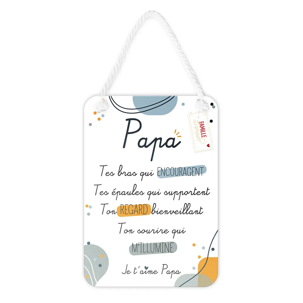 [STC-CD7661_02] Plaque Affective "Papa"