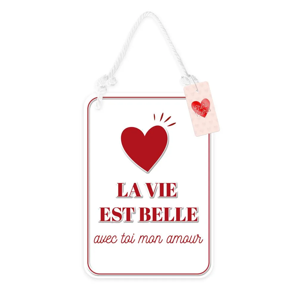 [STC-CD8695] Plaque Metal Relief Saint Valentin