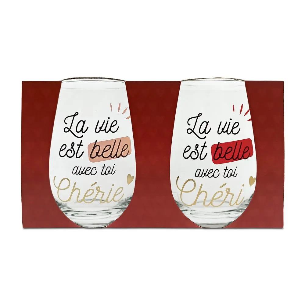 [STC-CD8752] Coffret Duo Verre A Eau Saint Valentin
