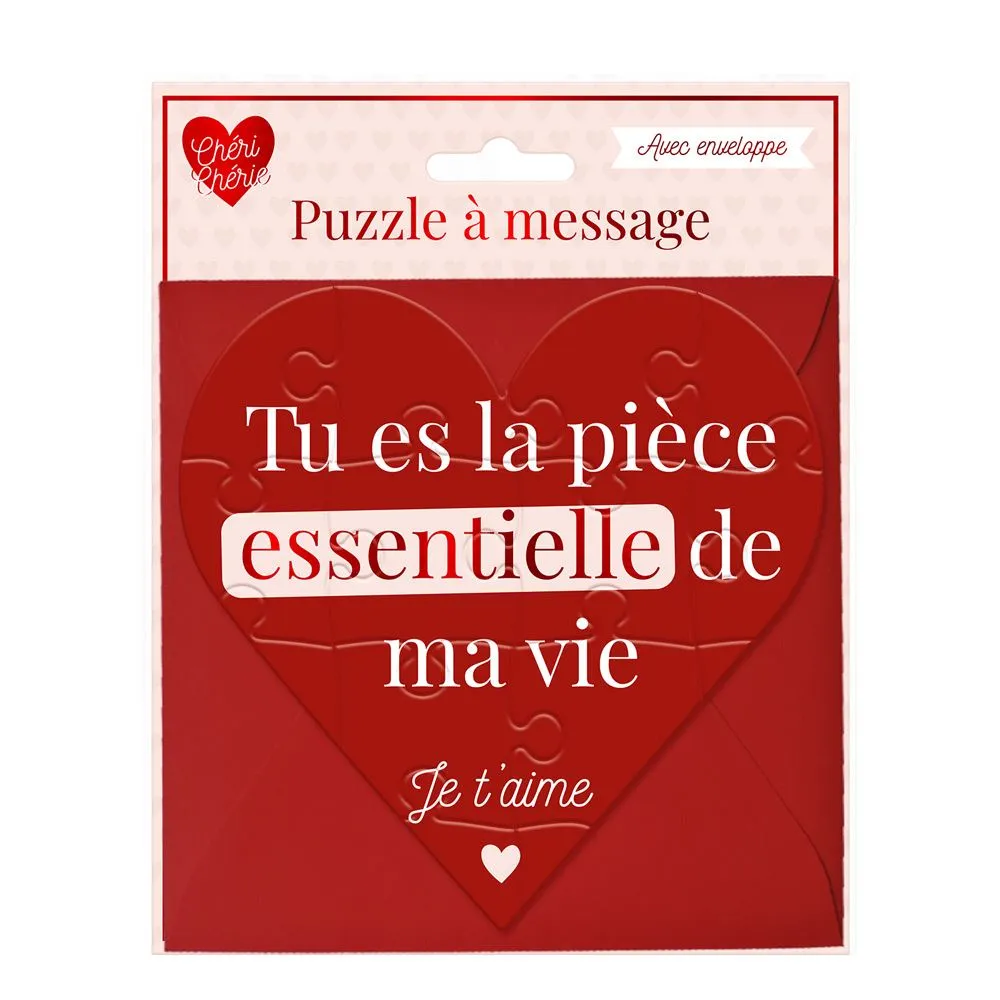 Carte Puzzle Coeur Saint Valentin