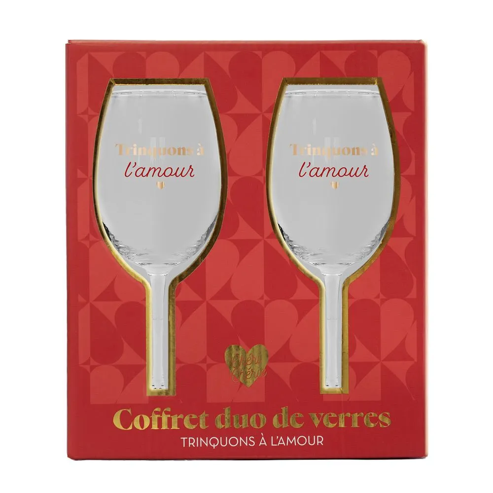 [STC-CD9626] Coffret Duo Verres Vin Saint Valentin