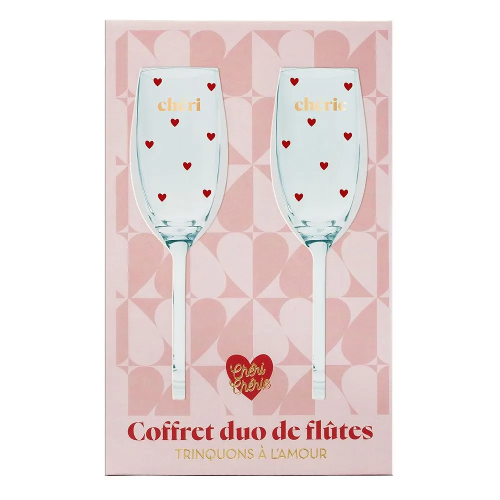 Coffret Duo Flutes Saint Valentin