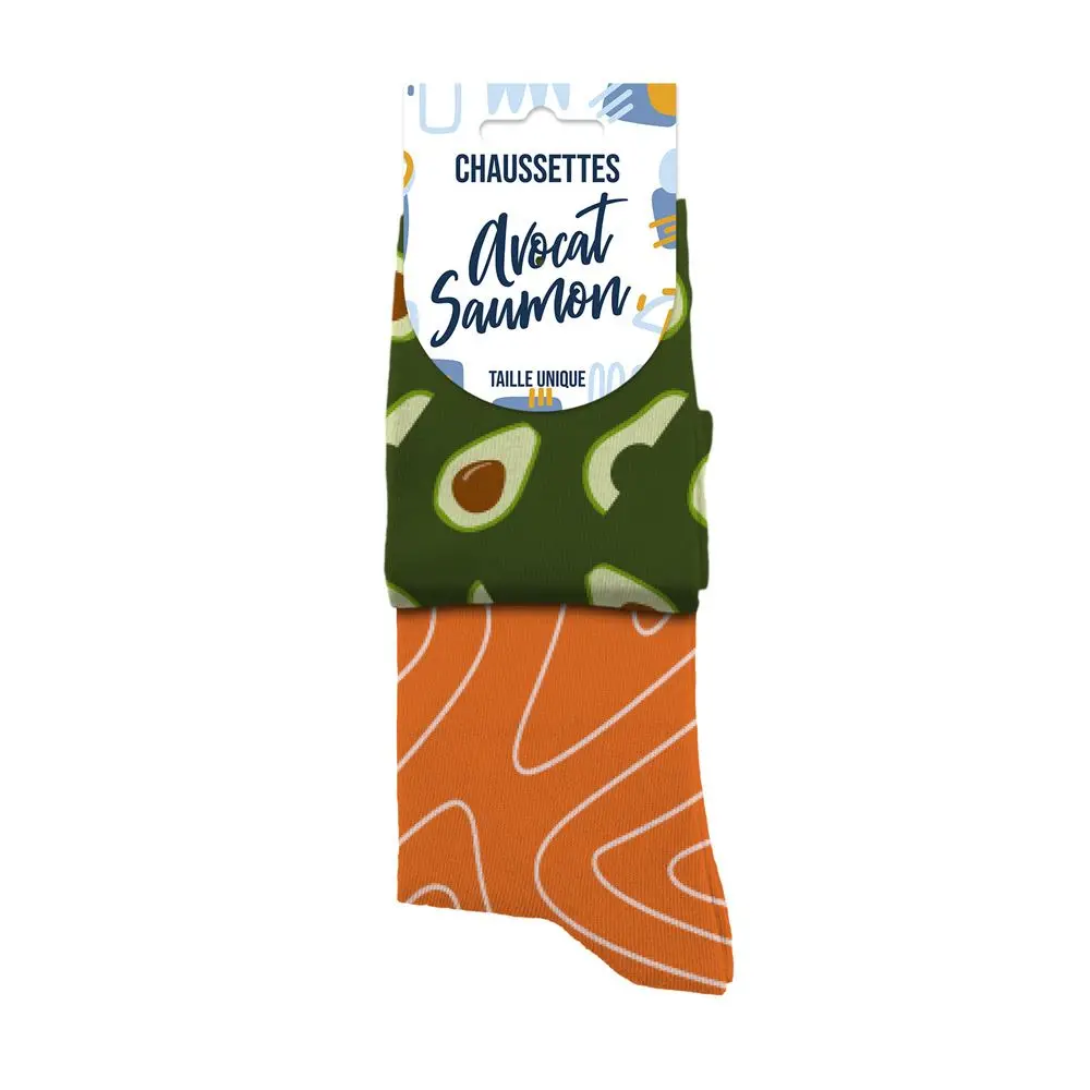 [STC-CD8847_15] Chaussettes Avocat/Saumon